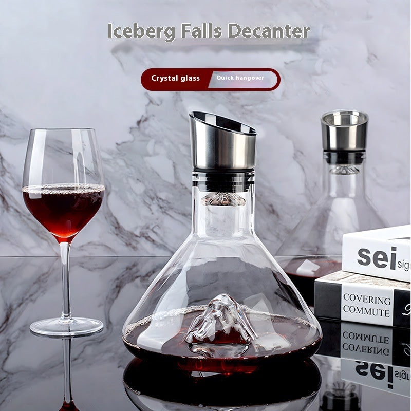 Iceberg Wine Decanter – Kreativer Kristallglas-Weindekanter 🍷