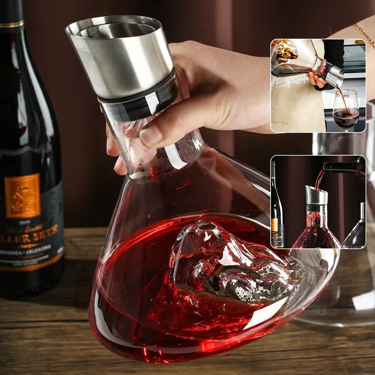 Iceberg Wine Decanter – Kreativer Kristallglas-Weindekanter 🍷