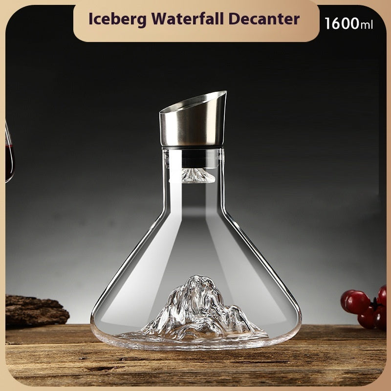 Iceberg Wine Decanter – Kreativer Kristallglas-Weindekanter 🍷